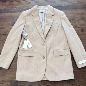 NWT ARITZIA New Agency Oversized Heather Oat Beige Women's Blazer Medium